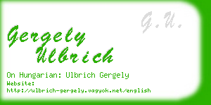 gergely ulbrich business card